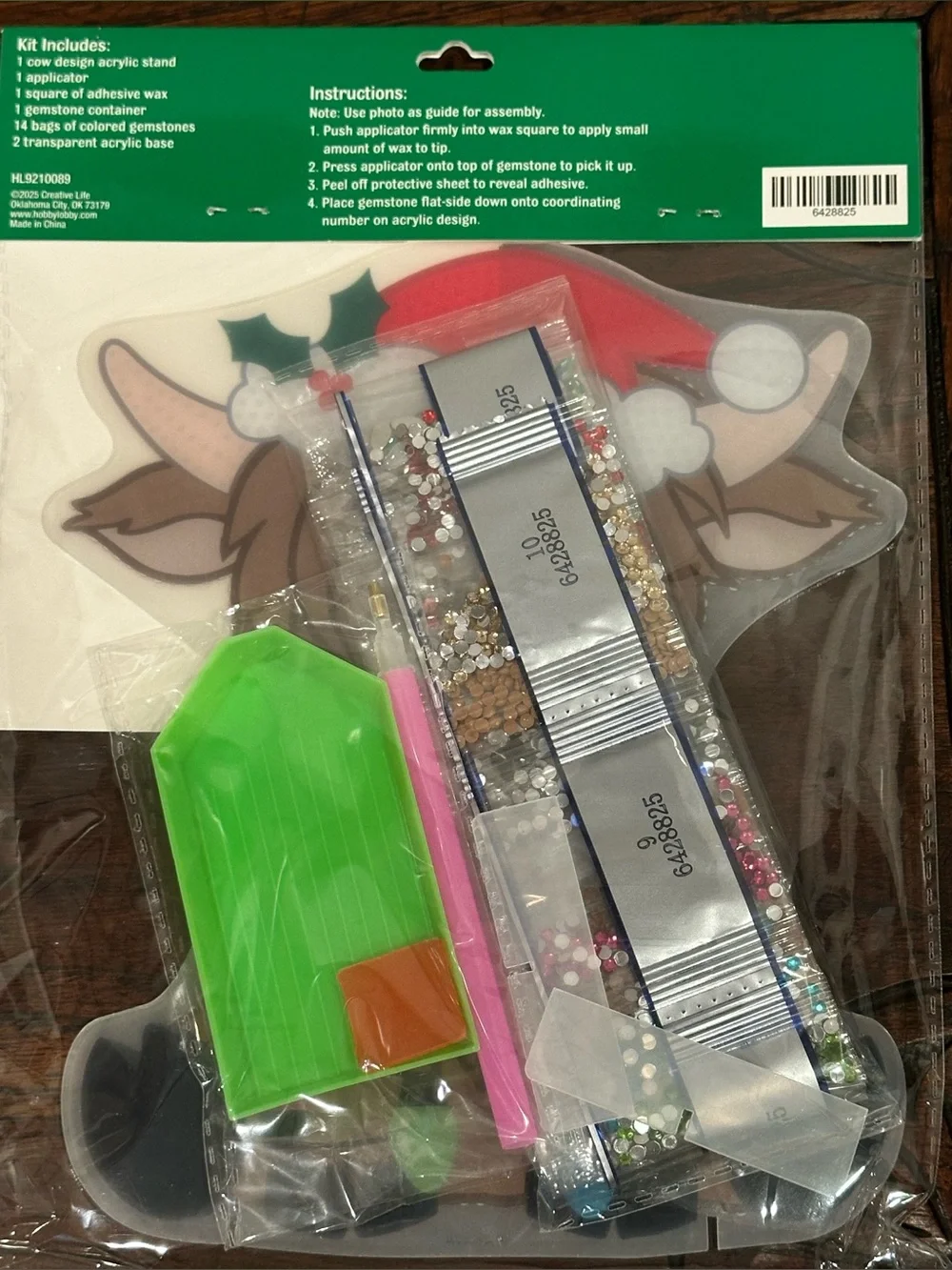 Creative Life Christmas Highland Cow Craft Diamond Art Kit
